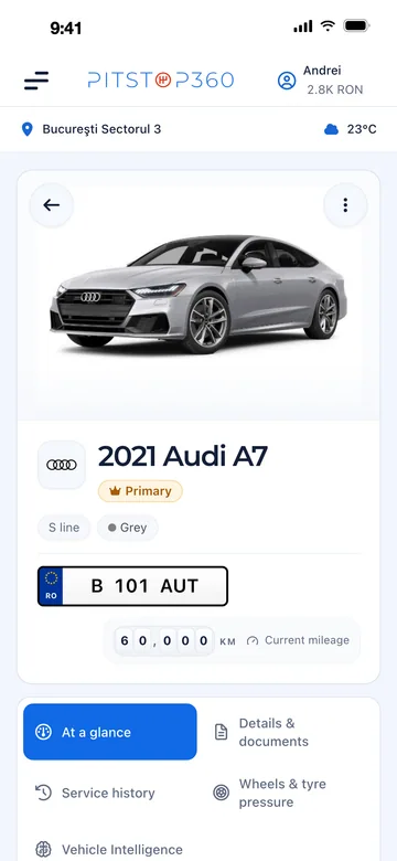Pitstop360 vehicle profile design preview