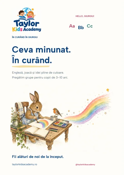 Probă de tipar a pliantului A5 Taylor Kids Academy