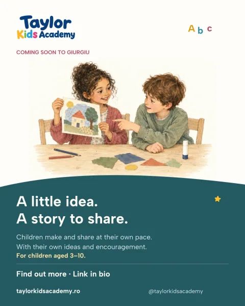 Taylor Kids Academy illustrated social campaign artwork